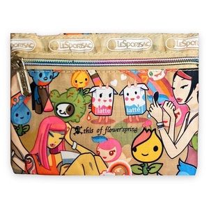 LeSportsac Tokidoki Carmellina Makeup Bag Cosmetic zip pouch